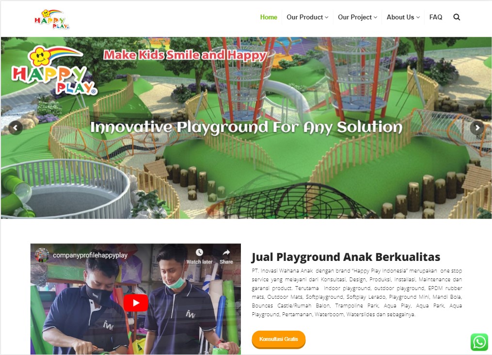 Screenshoot Website Happyplay Indonesia