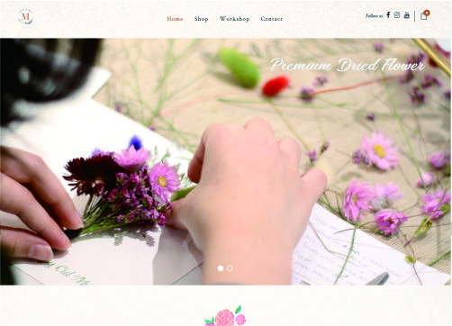 Screenshoot Website Magnolia Dried Flower