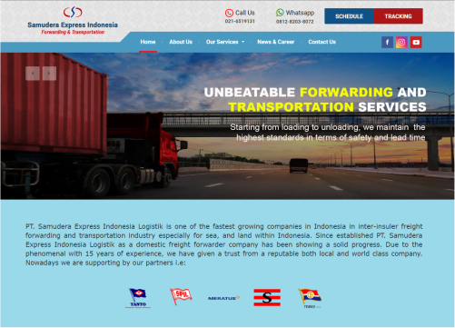 Screenshoot Website Samudera Express