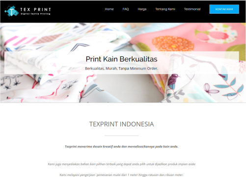 Screenshoot Website Texprint