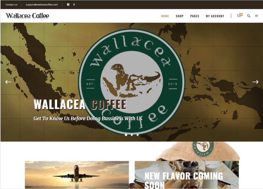Screenshoot Website Wallacea Coffee