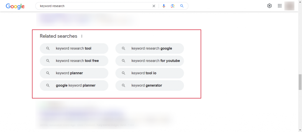 fitur related searches di google search
