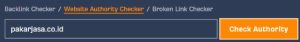masukan domain pada ahrefs