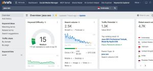 fitur keyword explorer ahrefs