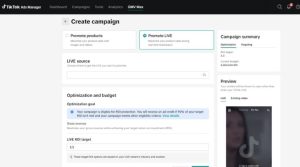 cara set up iklan live di tiktok