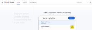 menggunakan google trend
