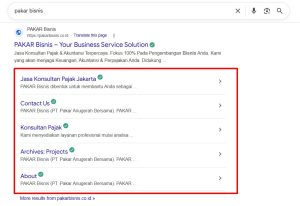 Sitelink Adalah: Pengertian, Fungsi, dan Contohnya 1 contoh sitelink