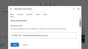 letak mengubah nama toko di GBP