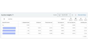 contoh auction insights di google ads